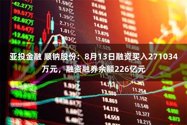 亚投金融 顺钠股份：8月13日融资买入271034万元，融资融券余额226亿元