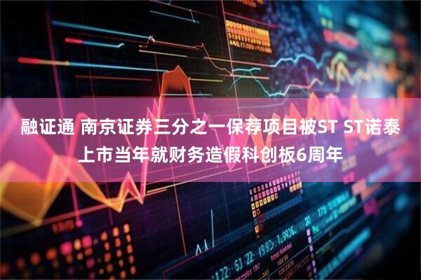 融证通 南京证券三分之一保荐项目被ST ST诺泰上市当年就财务造假科创板6周年